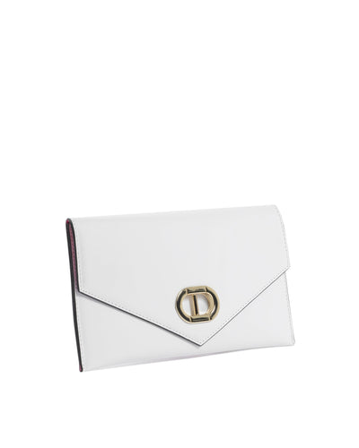 Crystal La Medusa Envelope Clutch White | Versace US