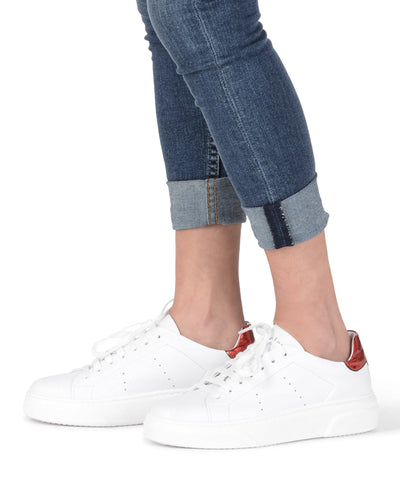 Runaround Sneaker -White/Red